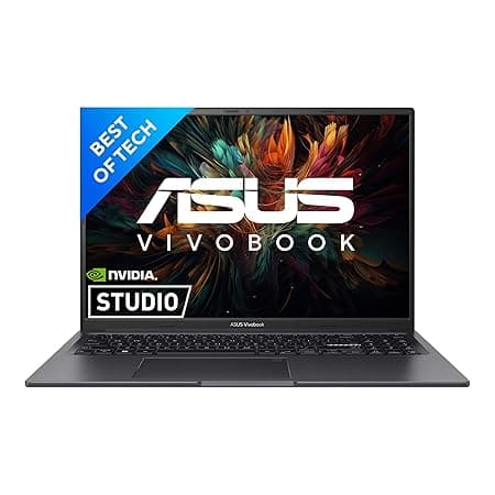 ASUS Creator Series Vivobook 16X (2023), Intel Core i5-12450H 12th Gen, 16" (40.64 cm) FHD+, Laptop (16GB/512GB/4GB RTX 2050/Win11/Office 2021/FP/Black/1.8 kg), K3605ZF-MBN543WS